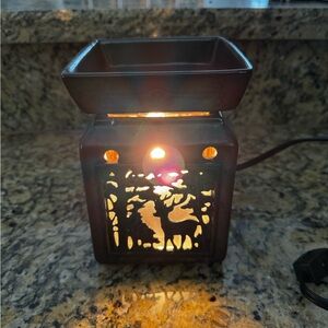Rustic Full size Wax Warmer Deer Brown Silhouette on One Side